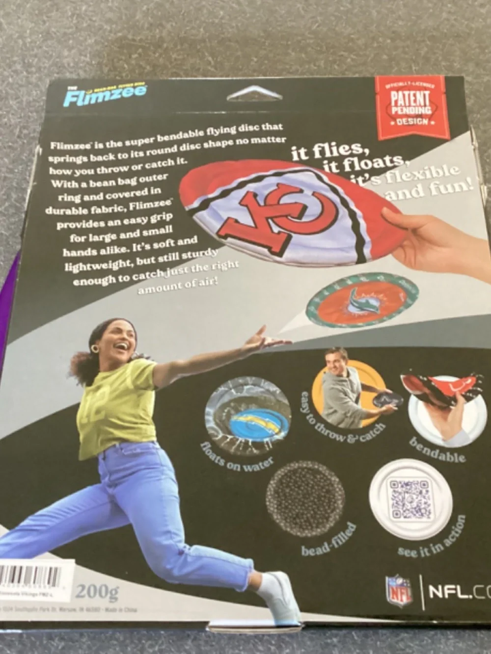 Bean Bag Flying Disc NFL Flimzee Minnesota Vikings
